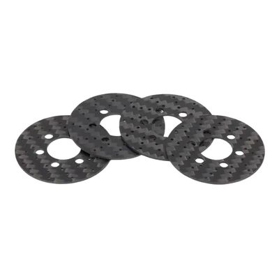 4PCS Carbon Fiber SLW Brake Rotors Compatible With 1/8 1/10 Scale RC Crawler Rigs Fits Element Style 1. 9 2. 2 Beadlock Wheels Rim Upgrade Parts(Scale Brake Rotors)