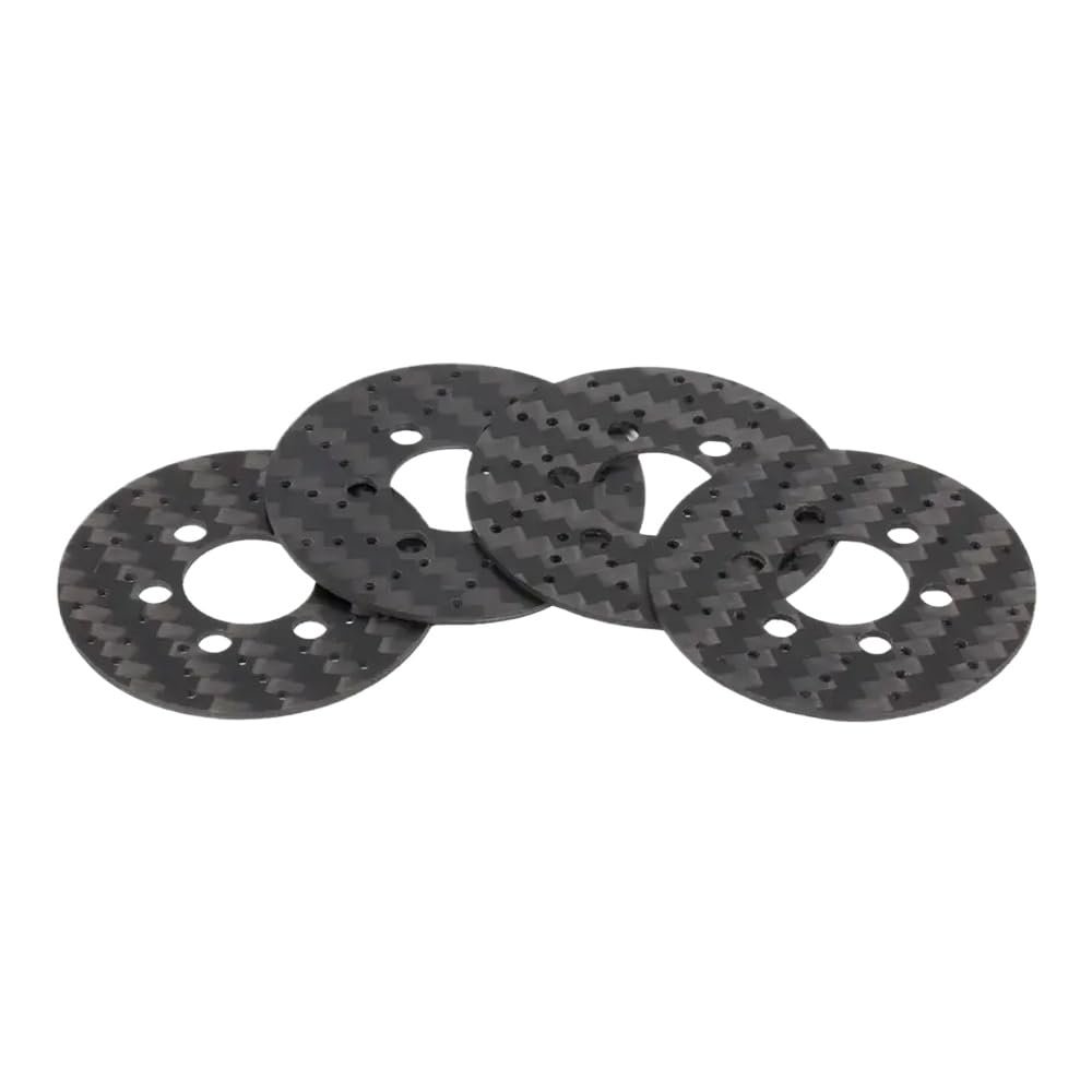 4PCS Carbon Fiber SLW Brake Rotors Compatible With 1/8 1/10 Scale RC Crawler Rigs Fits Element Style 1. 9 2. 2 Beadlock Wheels Rim Upgrade Parts(Scale Brake Rotors)