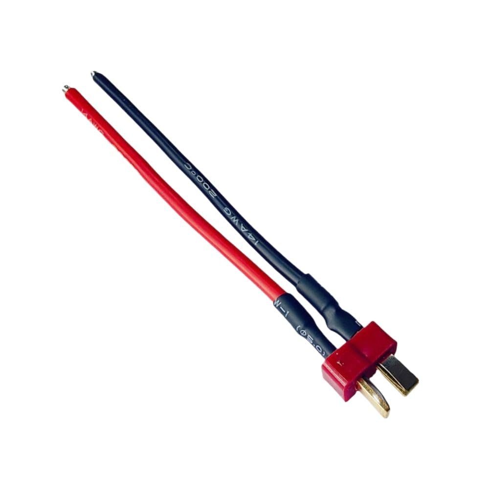 100mm Deans Connector T Plug Male and Female Pair with 3. 93inch 14AWG Extension Wire Compatible with RC Devices and Packs(1PCS T-Plug Male)