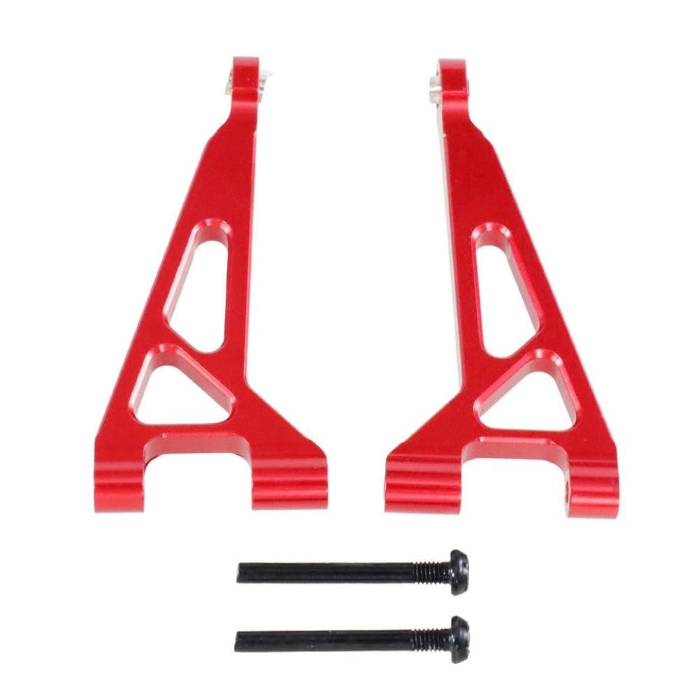 1/16 RC Car Rear Upper Suspension Arms Metal Upgrade Parts H16 16207 16208 16209 16210 Compatible with Various 1/16 Scale RC Vehicles Rear Swing Arms(Red)