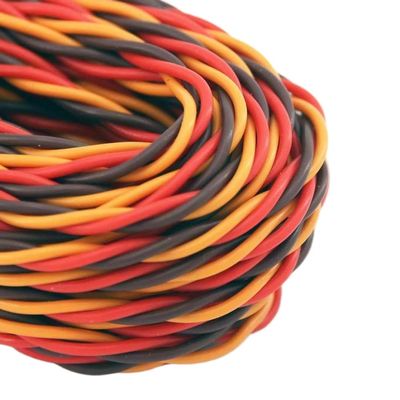 5M 16 Feet 20 22AWG 26awg 30/60 Core 3 Ways Twist Servo Extension Lead Compatible with JR Futaba Twisted Wire for RC Fit Third Party(22awg JR 5M)
