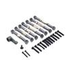 144002 144001 144010 124016 124017 124018 124019 RC Car Steering Linkage Set Metal Servo Arms and Tie Rods Compatible with Various RC Models(Gray) view 1