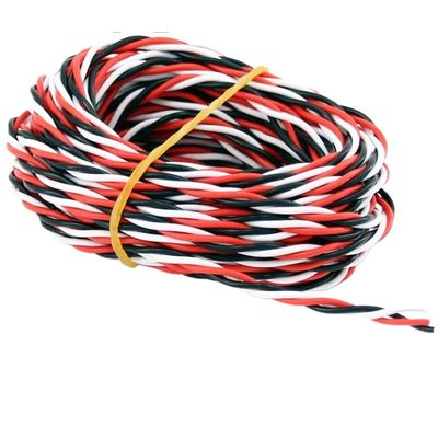 5M 16 Feet 20 22AWG 26awg 30/60 Core 3 Ways Twist Servo Extension Lead Compatible with JR Futaba Twisted Wire for RC Fit Third Party(26awg Futaba 5M)