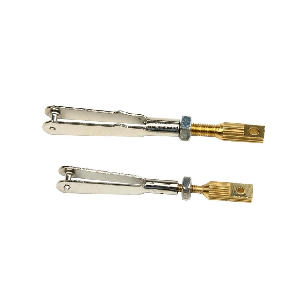 10Pcs M2 M3 Metal Clevis U Clip Clamps Chuck Pull Rod Connector Coupler Brass Screw Spare Parts Compatible with DIY RC Airplane Models and Similar Projects(10pcs M3)