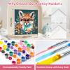 4 Pack Paint by Numbers Kit for Kids Beginner with Wooden Frame, Fantasy Owl, Fox, Llama, Monkey, Paint by Numbers Kit for Adults, Animal with Flowers, DIY Painting Kits for Home Wall Decor 8x8 inch view 3
