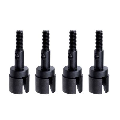 4 PCS Steel Stub Wheel Axle Parts Compatible with 1 10 Scale EPX Pro Brontosaurus Models 02033 94103 94107 94111 RC Car Replacement Accessories(Black 4pcs)