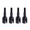 4 PCS Steel Stub Wheel Axle Parts Compatible with 1 10 Scale EPX Pro Brontosaurus Models 02033 94103 94107 94111 RC Car Replacement Accessories(Black 4pcs) view 1