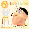 2026 Premium Pack Refillable Pimple Popping Toy  Big Head Squeeze Toy for Stress & Anxiety Relief, Realistic Pus Burst Fidget Toy, Funny Gag Gift for Adults, Black Hair view 3