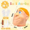 2026 Premium Pack Refillable Pimple Popping Toy  Big Head Squeeze Toy for Stress & Anxiety Relief, Realistic Pus Burst Fidget Toy, Funny Gag Gift for Adults,Yellow Hair view 3