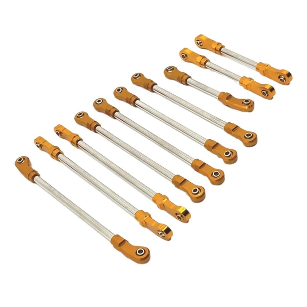 Metal Connecting Rod For HuangBo 1/10 R1001 R1002 R1003 RC Car Parts confident(Yellow)
