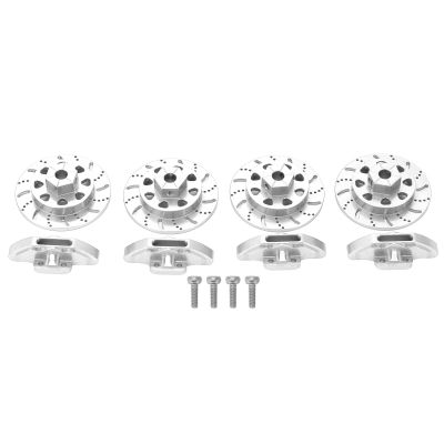 RC Brake Disc Aluminum Alloy | High Strength Upgrade Parts for 1/10 Scale Remote Control Cars | Metal Brake Disc for Axial RBX10 / Crawler/Off - Road (Silver)