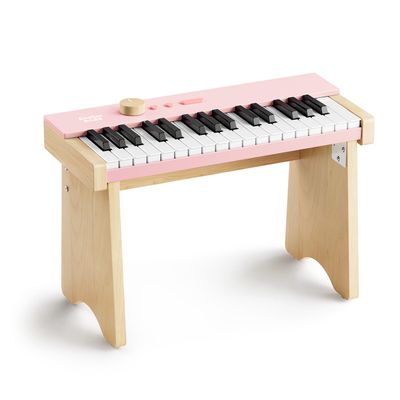 Eastar Kido Kids Piano Keyboard, 32 Keys Digital Piano for Kids, Music Educational Instrument for Beginner, Mini Wood Keyboard Piano for Toddler, Included Stand, Light Pink