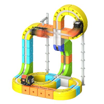Electric Train Set  42PCS Flexible 3D Gravity-Defying Race Track, Motorized Car Building Kit for Kids Ages 38, Creative STEM Educational Toy for Boys & Girls