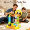 Electric Train Set  42PCS Flexible 3D Gravity-Defying Race Track, Motorized Car Building Kit for Kids Ages 38, Creative STEM Educational Toy for Boys & Girls view 2