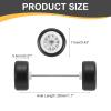 MECCANIXITY 4 Set 1/64 Wheels and Tires Set, Real Riders Rims Includes Axles for RC Diecast Car DIY Model, 10-Spoke White Rims view 2