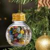 Genrico Refillable Transparent and Versatile: Transparent Decorative Balls | DIY Christmas with Removable Lid for Crafts, Party Favor Decoration with 50ml Capacity, D view 4