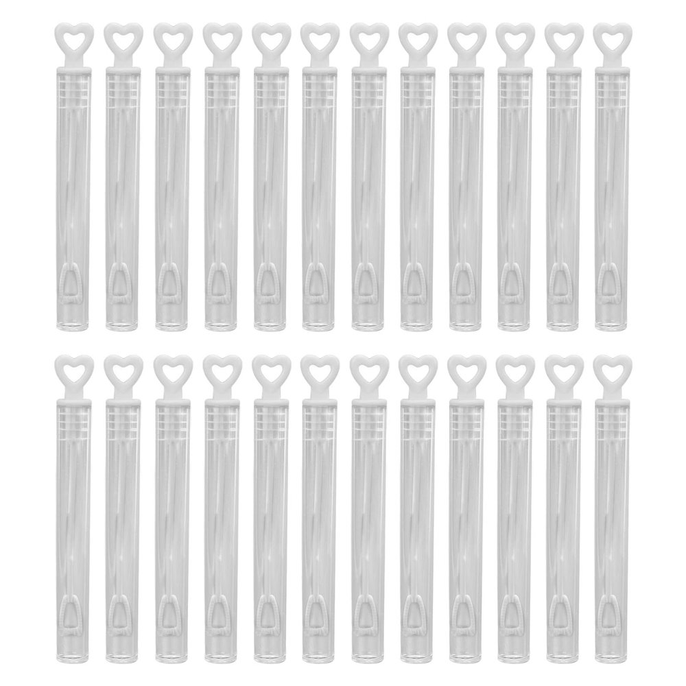 Bubble Wand Mini Bubble Wand Bubble Tube Party Cute Pure Color DIY Homemade Empty Fun Toy for Kids Outdoor Activities and Parties Plastic 24 Pcs 10.7cm