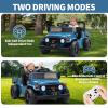 12V Licensed Toyota Ride on Truck, Electric Car Toy w/Parent Remote Control, Truck Bed Storage, Bluetooth Speaker, LED Lights, 3.73 MPH Max Speed, Safety Belt, Suspension, Blue view 3