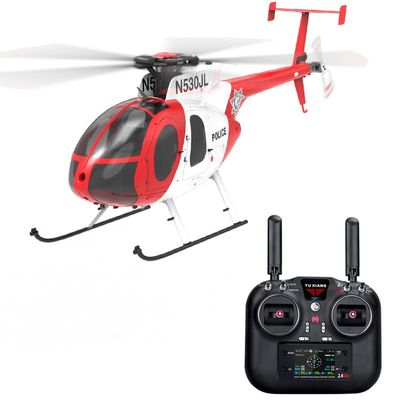 1/16 F119S MD500 Little Bird RC Helicopter for Adults, 2.4GHz 9CH Flybarless Military Remote Control Helicopter Model, 6G/3D GPS Smart RC Airplane with Optical Flow Positioning & Dual Brushless Motors