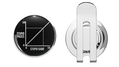 1080 Graphics Play Stupid Games Win Stupid Prizes Funny Military Saying Veteran Gift Golf Hat Clip with Magnetic Ball Marker  Durable Metal Accessory for Golfers