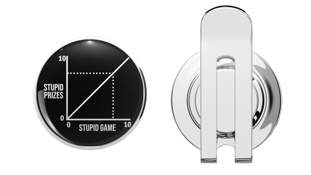 1080 Graphics Play Stupid Games Win Stupid Prizes Funny Military Saying Veteran Gift Golf Hat Clip with Magnetic Ball Marker  Durable Metal Accessory for Golfers