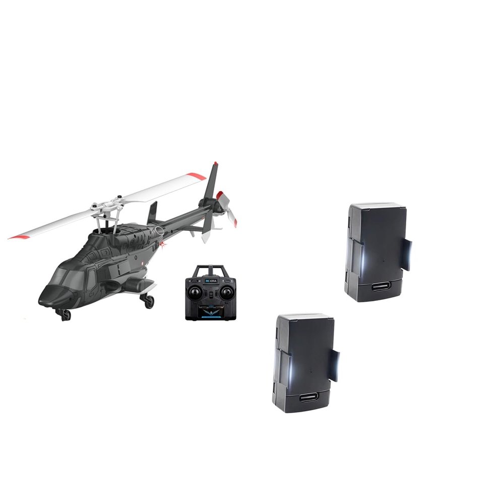 1/52 scale A61 RC Helicopter, 2.4G 4CH Single Rotor Flybarless Remote Control Airplane with Optical Flow Altitude Hold, 6-Axis Stabilized Flight & for Indoor Outdoor Use, Gift for Beginners