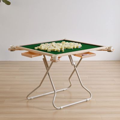 DESALAI Folding Game Table with Cup Holders and Drawers for Card Poker Games, Durable Convenient
