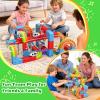 68 PCS Anti-Jam Magnetic Tracks,Flexible Magnetic DIY Electric Train Track Set for Toddlers 3+, USB-Powered STEM Educational Toy Gift view 3