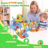 68 PCS Anti-Jam Magnetic Tracks,Flexible Magnetic DIY Electric Train Track Set for Toddlers 3+, USB-Powered STEM Educational Toy Gift view 4