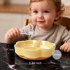 SILICONTY Liquid Silicone Baby Feeding Set Suction Plates for Toddlers BPA Free Eating Essentials for 36+ Months (2,Soft Apricot Yellow) view 3