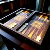 19.7" Deluxe Backgammon Board Handmade from Wood | Vintage Inlaid 3-in-1 Game Set | Gift for Father & Husband view 1