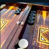19.7" Deluxe Backgammon Board Handmade from Wood | Vintage Inlaid 3-in-1 Game Set | Gift for Father & Husband view 3