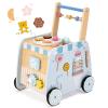 Frogprin Wooden Baby Walker, Multifunctional Ice Cream Cart, Push Walker with Wheels, Montessori Walker Toy with Activity Center, Pretend Playset Ideal for Toddlers, Boys and Girls Ages 12M+ view 1