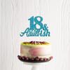 18th Birthday Cake Topper Blue Glitter Happy 18th Birthday Decorations 18 & Adultish Cake Topper Funny Gifts for 18 Years Old Girls Boys view 4