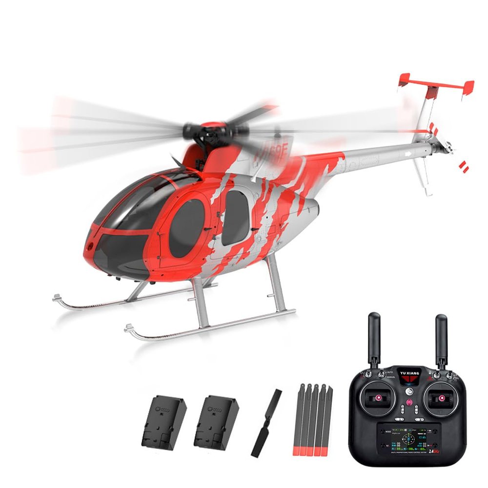 1/16 F119S MD500 Little Bird RC Helicopter for Adults, 2.4GHz 9CH Flybarless Military Remote Control Helicopter Model, 6G/3D GPS Smart RC Airplane with Optical Flow Positioning & Dual Brushless Motors