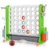 KOTEK Giant 4-in-a-Row Game, Height Adjustable Jumbo 4-to-Score Yard Game with Ring Toss, Basketball, Golf, Mesh Pocket & Cup Holders, Indoor Outdoor Connect Games for Kids, Adults & Family Party view 1