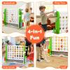 KOTEK Giant 4-in-a-Row Game, Height Adjustable Jumbo 4-to-Score Yard Game with Ring Toss, Basketball, Golf, Mesh Pocket & Cup Holders, Indoor Outdoor Connect Games for Kids, Adults & Family Party view 3