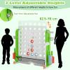 KOTEK Giant 4-in-a-Row Game, Height Adjustable Jumbo 4-to-Score Yard Game with Ring Toss, Basketball, Golf, Mesh Pocket & Cup Holders, Indoor Outdoor Connect Games for Kids, Adults & Family Party view 4