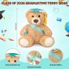 Aoriher 6 Pcs Class of 2026 Gifts Graduation Teddy Bears, 14 Inch Khaki Cute Soft Plush Stuffed Bears Animals with Cap, Diploma, Congratulations Sash, End of Year Gift for Kids Girl Boy Adult(Green) view 2
