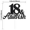 18th Birthday Cake Topper Black Glitter Happy 18th Birthday Decorations 18 & Adultish Cake Topper Funny Gifts for 18 Years Old Girls Boys view 2