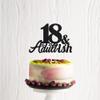 18th Birthday Cake Topper Black Glitter Happy 18th Birthday Decorations 18 & Adultish Cake Topper Funny Gifts for 18 Years Old Girls Boys view 4