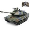 Fistone 1:18 RC Leopard Tank Toy for Kids, Sound Light & Smoke Effects, Remote Control Military Vehicle for Boys view 1
