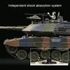 Fistone 1:18 RC Leopard Tank Toy for Kids, Sound Light & Smoke Effects, Remote Control Military Vehicle for Boys view 4