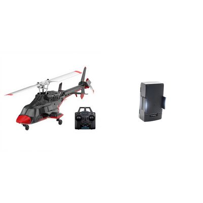 1/52 scale A61 RC Helicopter, 2.4G 4CH Single Rotor Flybarless Remote Control Airplane with Optical Flow Altitude Hold, 6-Axis Stabilized Flight & for Indoor Outdoor Use, Gift for Beginners