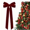 10 PCS Velvet Christmas Bows with Alligator Clips, Large Holiday Gift Ribbon Bows for Tree Topper, Wreath, Hair, Garland & DIY Decor (8.6 Inch) view 1