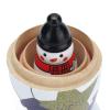 DriKou 5pcs Nesting Dolls, Glossy Round Unique Christmas Style Attractive Decorative Ornaments for Festive Gifts view 2
