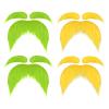 LOGOFUN 4pcs Self Adhesive Fake Mustache and Eyebrows Set for Cosplay Costume Halloween Party Supplies view 1