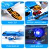 CUTE STONE Toy Airplane with Lights & Sounds, Friction Powered Plane Toy with Mini Cars for Kids, Great Gift for Boys and Girls view 2