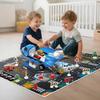 CUTE STONE Toy Airplane with Lights & Sounds, Friction Powered Plane Toy with Mini Cars for Kids, Great Gift for Boys and Girls view 3