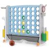 KOTEK Giant 4-in-a-Row Game, Height Adjustable Jumbo 4-to-Score Yard Game with Ring Toss, Basketball, Golf, Mesh Pocket & Cup Holders, Indoor Outdoor Connect Games for Kids, Adults & Family Party view 1